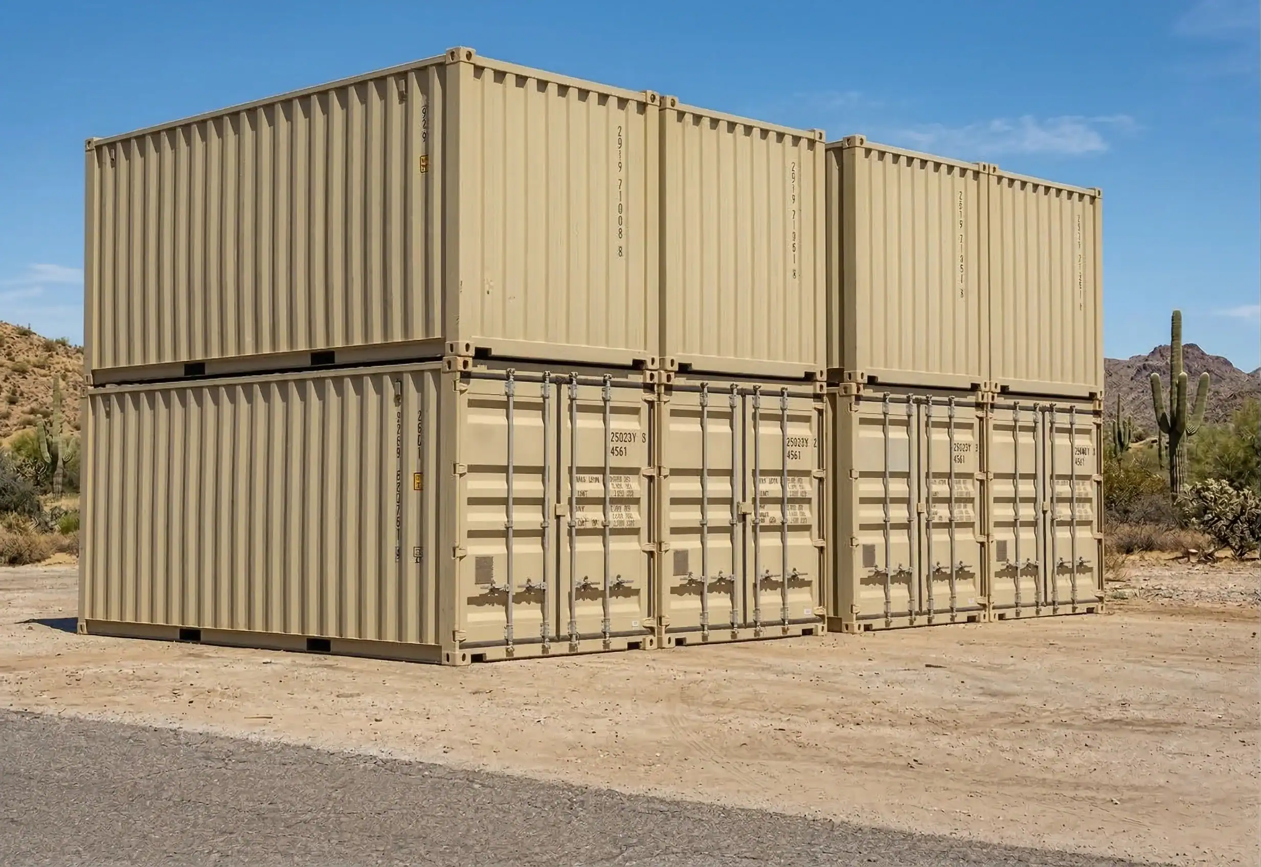 Acabados de espacio modular con contenedor